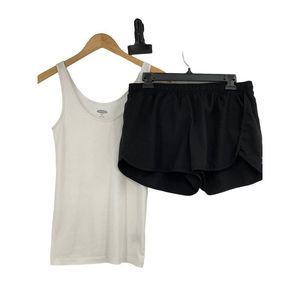 Women’s Old Navy Active Lot Of Two Shorts + Tank T-shirt Size M 1779 GUC Running